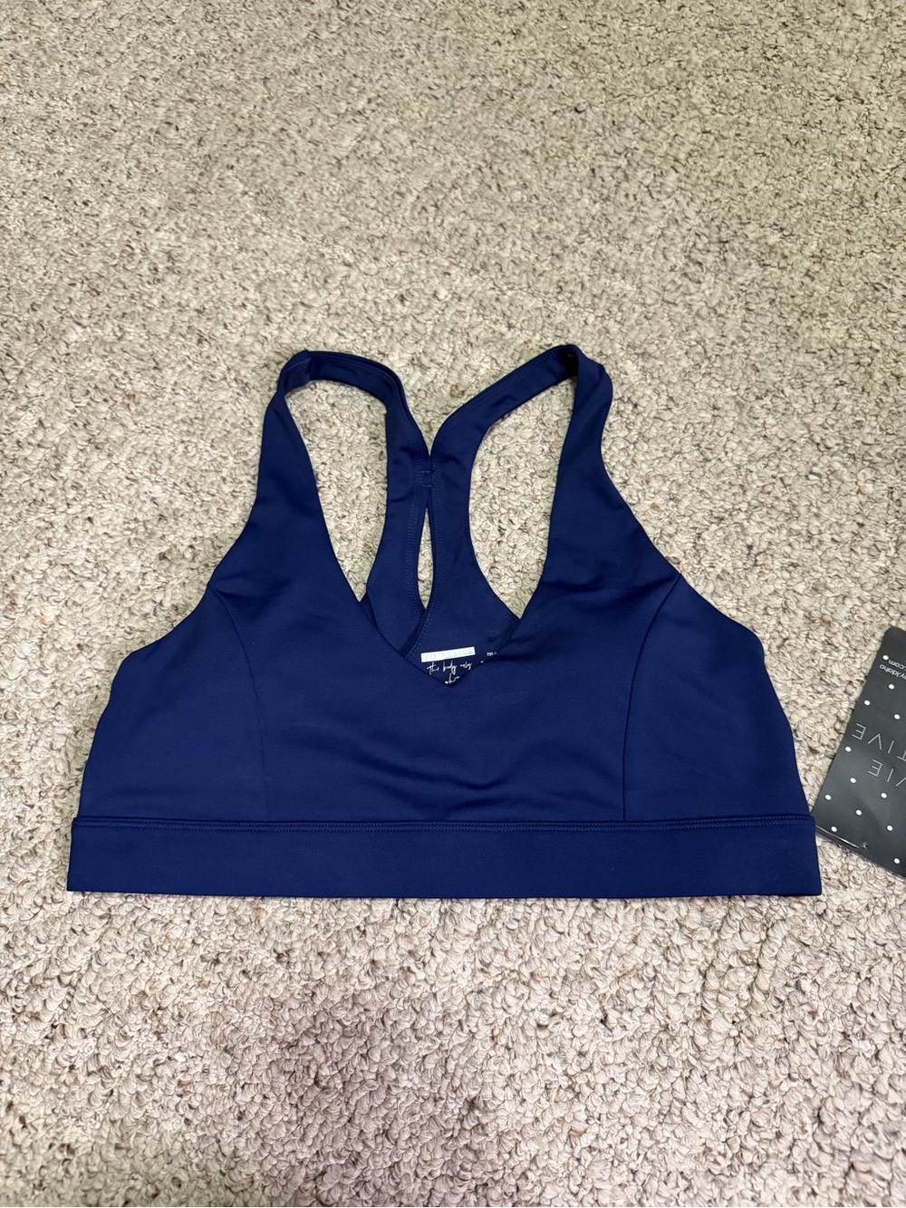Vie Active Navy Racerback Sports Bra - 1X